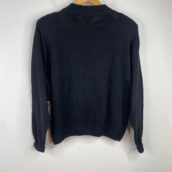 VTG 90s Ugly Christmas Sweater L MJ Carroll 3D Beards Elves Beaded Artsy Festive - Picture 6 of 11